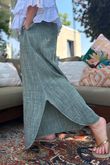 Frame Scoop Hem Pant Washed Khaki